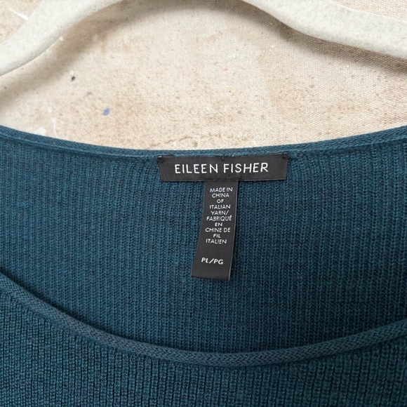 Eileen Fisher Bateau Neck Merino Wool Tunic Sweater - Picture 3 of 5